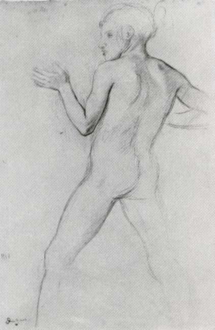 Edgar Degas Study of Boy in Attitude of Defence oil painting picture